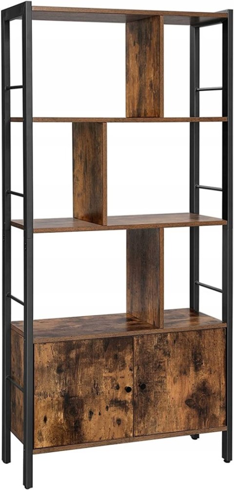 REGAŁ SZAFKA na książki LOFT dąb rustykalny vintage 74x154,5x30 cm REGAŁ SZAFKA na książki LOFT dąb rustykalny vintage 74x154,5x30 cm
