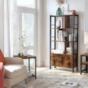 REGAŁ SZAFKA na książki LOFT dąb rustykalny vintage 74x154,5x30 cm