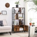 REGAŁ SZAFKA na książki LOFT dąb rustykalny vintage 74x154,5x30 cm
