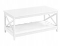 STOLIK KAWOWY Yaheetech prostokątny 45 x 100 x 50cm biały