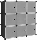SZAFKA MODUŁOWA Songmics 93 cm x 93 cm x 31 cm czarna
