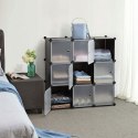SZAFKA MODUŁOWA Songmics 93 cm x 93 cm x 31 cm czarna