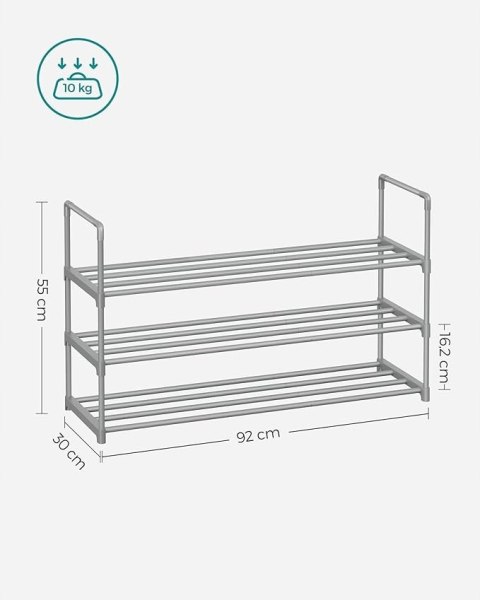 SZAFKA NA BUTY Songmics 92 x 55 x 30 cm odcienie szarości SZAFKA NA BUTY Songmics 92 x 55 x 30 cm odcienie szarości