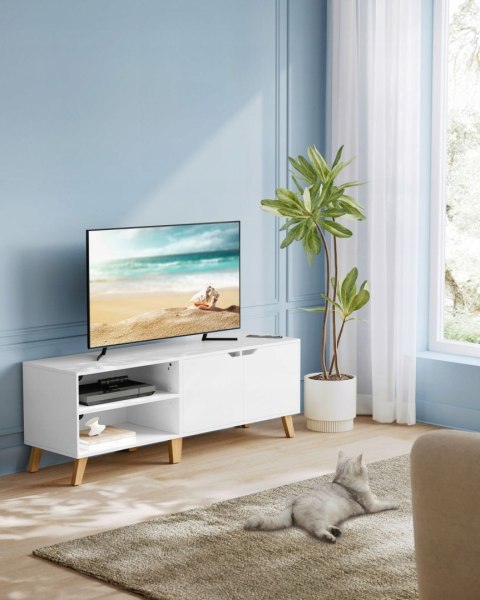 Szafka komoda RTV stojąca Songmics nowoczesna 140 x 50 x 40 cm biała Szafka komoda RTV stojąca Songmics nowoczesna 140 x 50 x 40 cm biała