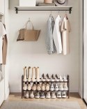 Szafka na buty metalowa regulowana Songmics 58 x 42 x 23 cm odcienie brązu