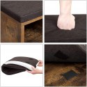 Szafka na buty z siedziskiem Vasagle 104 x 48 x 30 cm rustykalny brąz loft