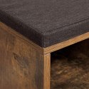 Szafka na buty z siedziskiem Vasagle 104 x 48 x 30 cm rustykalny brąz loft