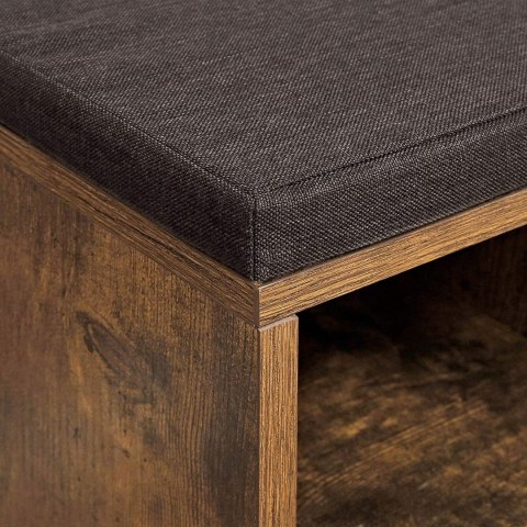 Szafka na buty z siedziskiem Vasagle 104 x 48 x 30 cm rustykalny brąz loft Szafka na buty z siedziskiem Vasagle 104 x 48 x 30 cm rustykalny brąz loft
