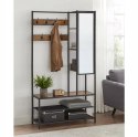 Szafka na buty z siedziskiem wieszak Songmics 98x182x35 cm dąb rustykalny