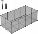 WYBIEG DLA ZWIERZĄT MODUŁOWY szary 125 x 63 x 42 cm