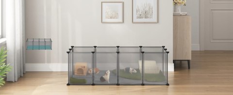 WYBIEG DLA ZWIERZĄT MODUŁOWY szary 125 x 63 x 42 cm