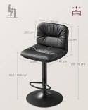 ZESTAW 2 HOKERÓW Songmics czarny 110 cm skóra sztuczna