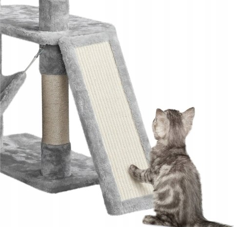 Drapak wieża domek dla kota jasny szary wysoki Yaheetech 159 cm