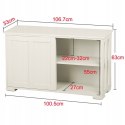 KREDENS KOMODA Yaheetech biały 33 x 106 x 63 cm