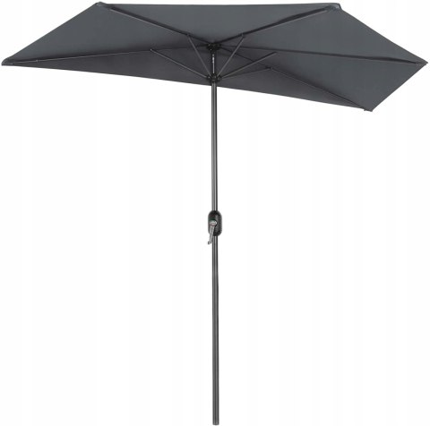 PARASOL OGRODOWY DUŻY SKŁADANY REGULOWANY 270CM PRZYLEGŁY DO ŚCIANY szary PARASOL OGRODOWY DUŻY SKŁADANY REGULOWANY 270CM PRZYLEGŁY DO ŚCIANY szary