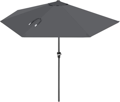 PARASOL OGRODOWY DUŻY SKŁADANY REGULOWANY 270CM PRZYLEGŁY DO ŚCIANY szary PARASOL OGRODOWY DUŻY SKŁADANY REGULOWANY 270CM PRZYLEGŁY DO ŚCIANY szary