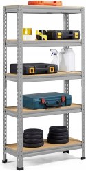 REGAŁ METALOWY MAGAZYNOWY 150CM 5 PÓŁEK 750 KG