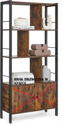 REGAŁ z otwartymi półkami 74 cm x 154,5 cm x 30 cm odcienie brązu OUTLET