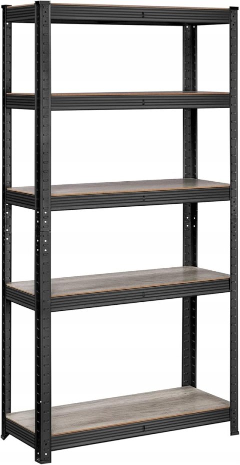 Regał magazynowy garażowy 90,1 x 180 x 40 cm czarny i odcienie szarości Regał magazynowy garażowy 90,1 x 180 x 40 cm czarny i odcienie szarości