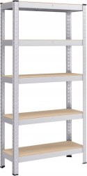Regał magazynowy garażowy metalowy 151x75x30 cm max 130 kg na półkę