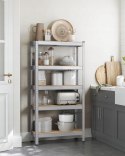 Regał magazynowy garażowy metalowy 151x75x30 cm max 130 kg na półkę