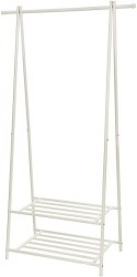 Wieszak stojący GARDEROBA metal Songmics biały 41x64x155 cm