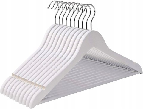 Wieszak wiszący drewno Songmics biały 10 szt Wieszak wiszący drewno Songmics biały 10 szt