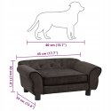KANAPA SOFA DLA PSA glamour VidaXL brązowa 72x45x30 cm