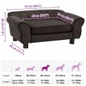 KANAPA SOFA DLA PSA glamour VidaXL brązowa 72x45x30 cm