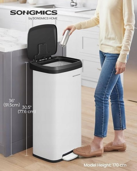 KOSZ NA ŚMIECI songmics biały 68 litrów OUTLET KOSZ NA ŚMIECI songmics biały 68 litrów OUTLET