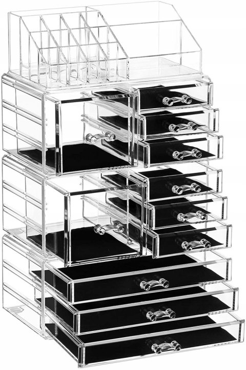 Organizer na kosmetyki Songmics SORTER przezroczysty Organizer na kosmetyki Songmics SORTER przezroczysty