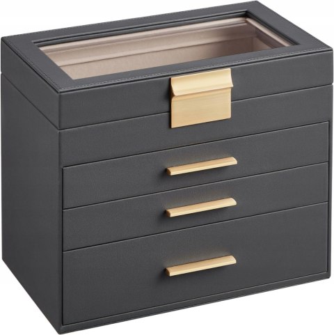 PUDEŁKO SZKATUŁKA NA BIŻUTERIĘ ORGANIZER 4 POZIOMY