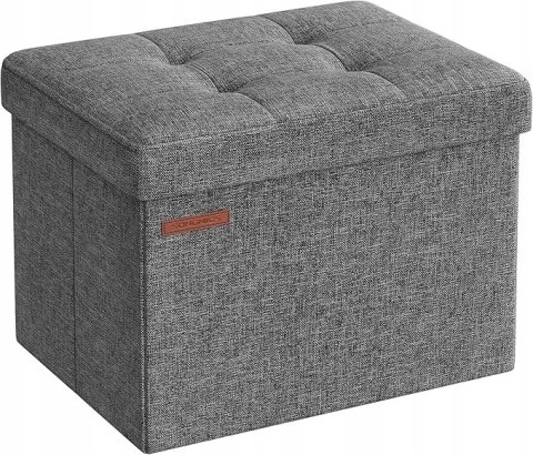 PUFA TAPICEROWANA Songmics odcienie szarości 31 x 41 cm PUFA TAPICEROWANA Songmics odcienie szarości 31 x 41 cm