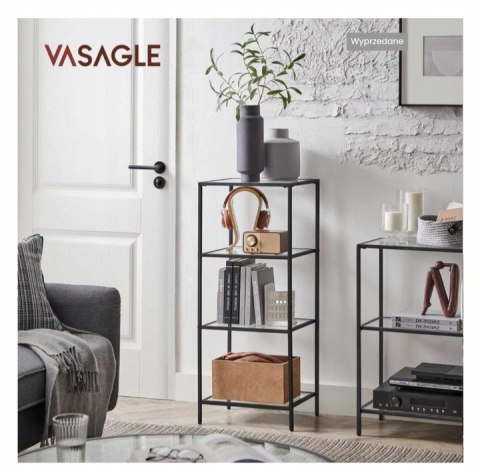 Regał Songmics VASAGLE 40 cm x 95 cm x 30 cm czarny METAL SZKŁO Regał Songmics VASAGLE 40 cm x 95 cm x 30 cm czarny METAL SZKŁO