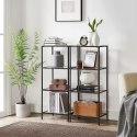Regał Songmics VASAGLE 40 cm x 95 cm x 30 cm czarny METAL SZKŁO