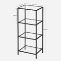 Regał Songmics VASAGLE 40 cm x 95 cm x 30 cm czarny METAL SZKŁO