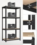 Regał magazynowy metalowy dużych obciążeń 160x80x40 cm max 130 kg na półkę