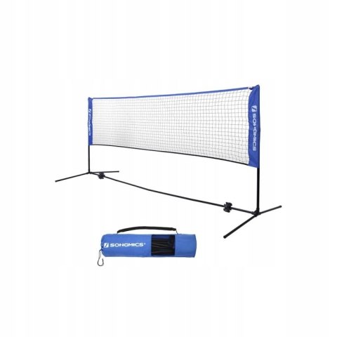 SIATKA DO BADMINTONA siatkówki tenisa niebieska 400x103x(107-155) cm SIATKA DO BADMINTONA siatkówki tenisa niebieska 400x103x(107-155) cm