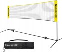 SIATKA DO BADMINTONA siatkówki tenisa żółta 400x103x(107-155) cm