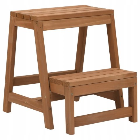 SKŁADANY TABORET ze stopniem VidaXL odcienie brązu 45 cm SKŁADANY TABORET ze stopniem VidaXL odcienie brązu 45 cm