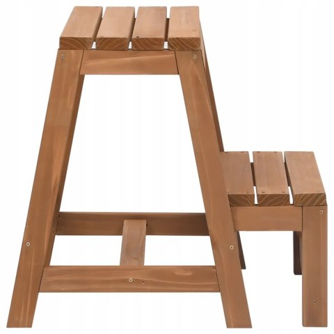 SKŁADANY TABORET ze stopniem VidaXL odcienie brązu 45 cm SKŁADANY TABORET ze stopniem VidaXL odcienie brązu 45 cm