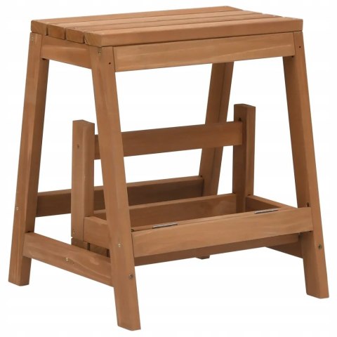 SKŁADANY TABORET ze stopniem VidaXL odcienie brązu 45 cm SKŁADANY TABORET ze stopniem VidaXL odcienie brązu 45 cm