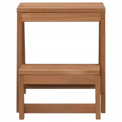 SKŁADANY TABORET ze stopniem VidaXL odcienie brązu 45 cm SKŁADANY TABORET ze stopniem VidaXL odcienie brązu 45 cm
