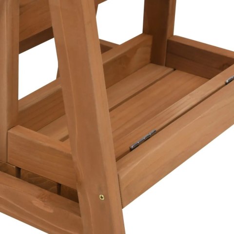 SKŁADANY TABORET ze stopniem VidaXL odcienie brązu 45 cm SKŁADANY TABORET ze stopniem VidaXL odcienie brązu 45 cm