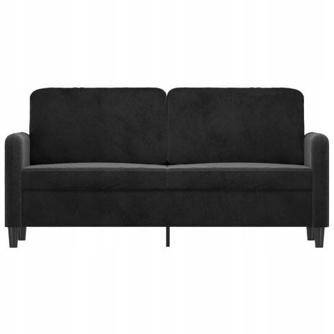 SOFA KANAPA 2-osobowa, czarna, 140 cm, tapicerowana aksamitem OUTLET SOFA KANAPA 2-osobowa, czarna, 140 cm, tapicerowana aksamitem OUTLET
