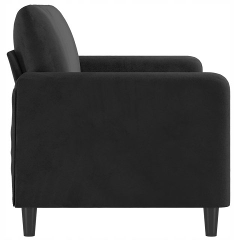 SOFA KANAPA 2-osobowa, czarna, 140 cm, tapicerowana aksamitem OUTLET SOFA KANAPA 2-osobowa, czarna, 140 cm, tapicerowana aksamitem OUTLET