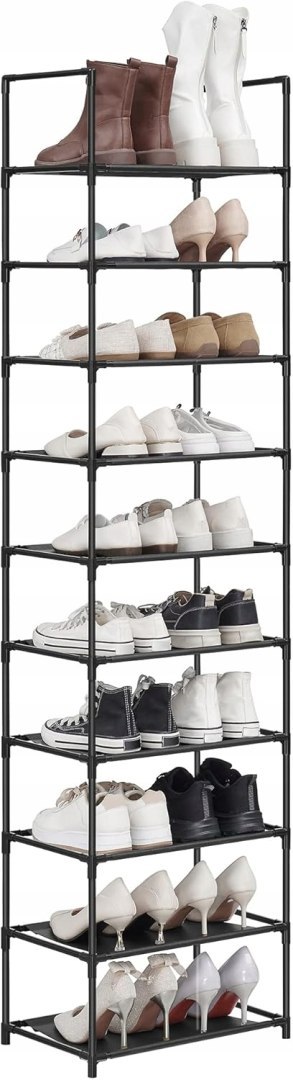 SZAFKA NA BUTY REGAŁ MODUŁOWY 45x173x28 cm CZARNY SZAFKA NA BUTY REGAŁ MODUŁOWY 45x173x28 cm CZARNY