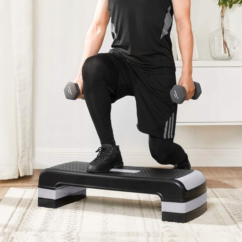 Stepper prosty Songmics REGULOWANA WYSOKOŚĆ CZARNO SZARY Stepper prosty Songmics REGULOWANA WYSOKOŚĆ CZARNO SZARY