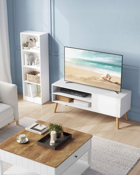 Szafka rtv telewizyjna Lowboard TV Szafka 55 cali 120 cm biała Szafka rtv telewizyjna Lowboard TV Szafka 55 cali 120 cm biała
