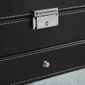 Szkatułka na zegarki Songmics czarne z szarym 12 przegród